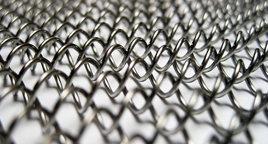 Condar stainless steel mesh fireplace curtain closeup